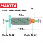 ทุ่นหินเจียร สำหรับ MAKITA รุ่น 9533B , 9533BL * แท้ * (สินค้าของแท้จากบริษัทผู้ผลิต) #Original Part (แถมลูกปืน1ลูก)