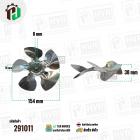 ใบพัดลมตู้แช่ 6 นิ้ว ( 15 cm ) รูกลาง 8 mm   ( ใบพัด 5 แฉก ) ( อลูมิเนียม  ) #อะไหล่ตู้แช่